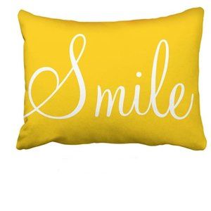 "Smile" Decorative Throw Pillow Case Cover